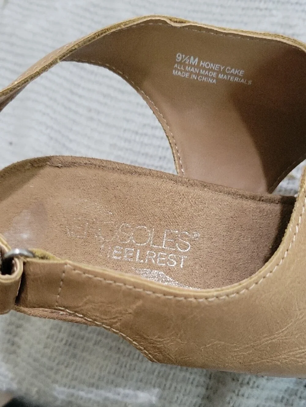AEROSOLES Honey Cake Tan Open-Toe Espadrille Wedge Sandals Womens 9.5